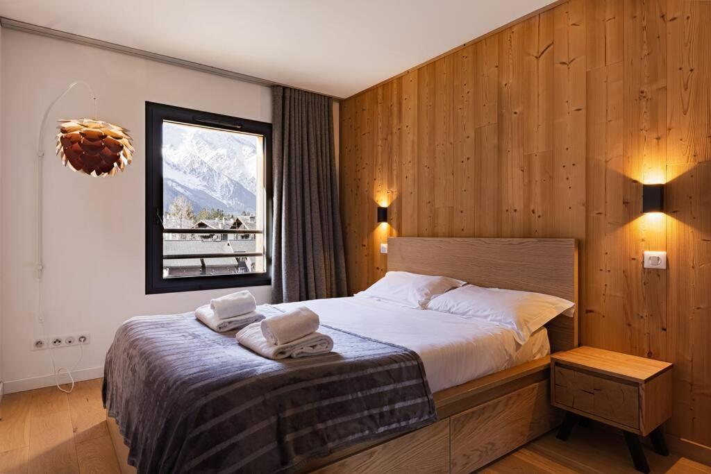 Modern 2Br 5* Pool Gym Spa Garage Mont-Blanc View Шамоні Екстер'єр фото