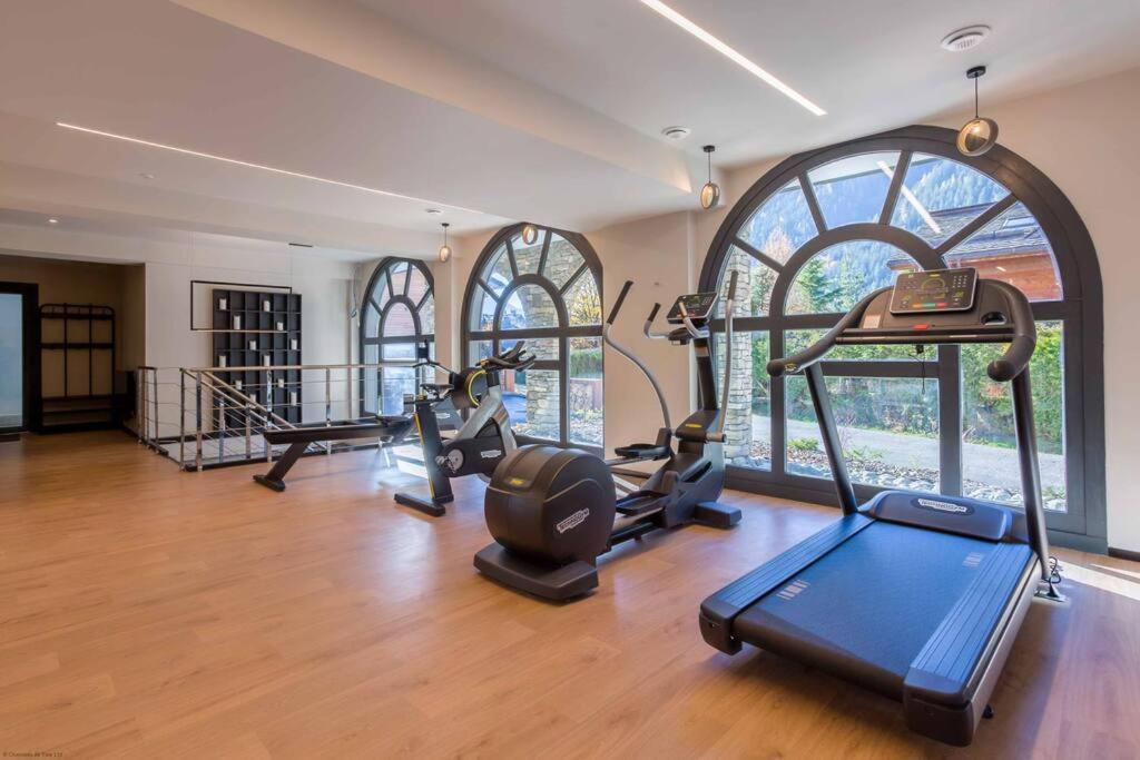 Modern 2Br 5* Pool Gym Spa Garage Mont-Blanc View Шамоні Екстер'єр фото